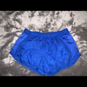 blue athletic shorts